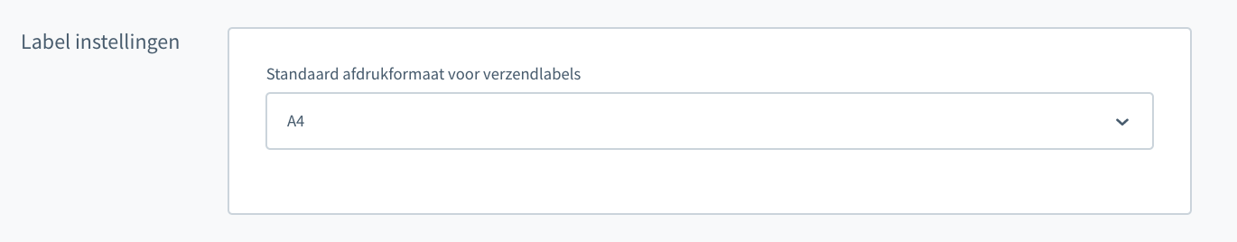 Label-instellingen